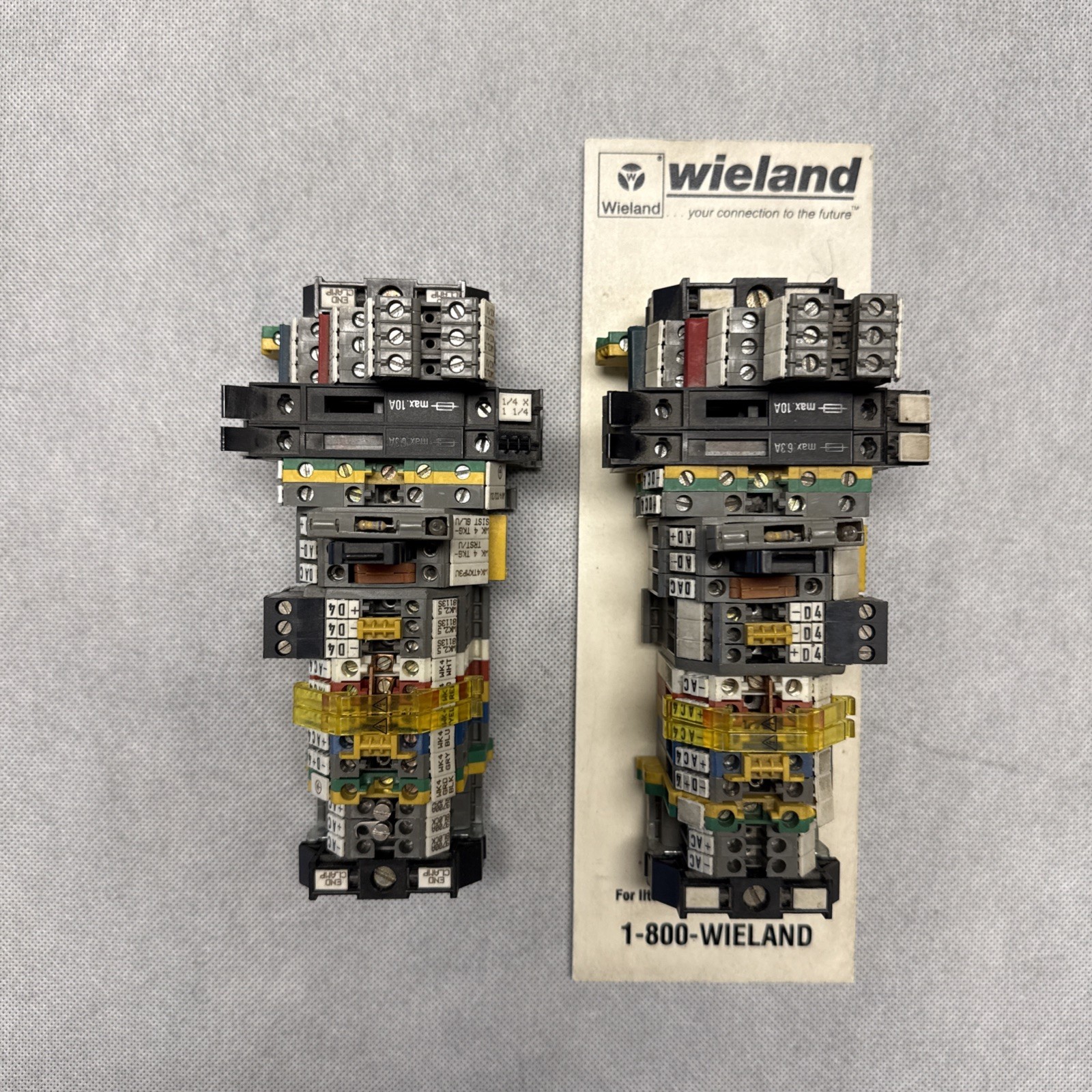 Wieland DIN Rail Terminal Block Salesman Sample 18 Different Types Lot Of 2