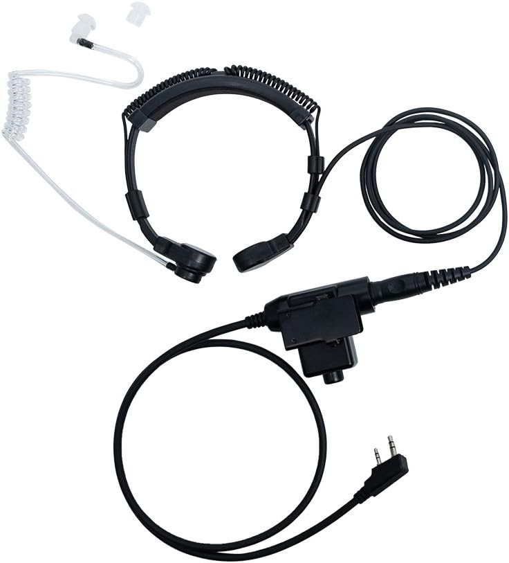 Tactical Throat Mic Headset Earpiece U94 Tactical PTT for Baofeng 5R F8HP UV32 
