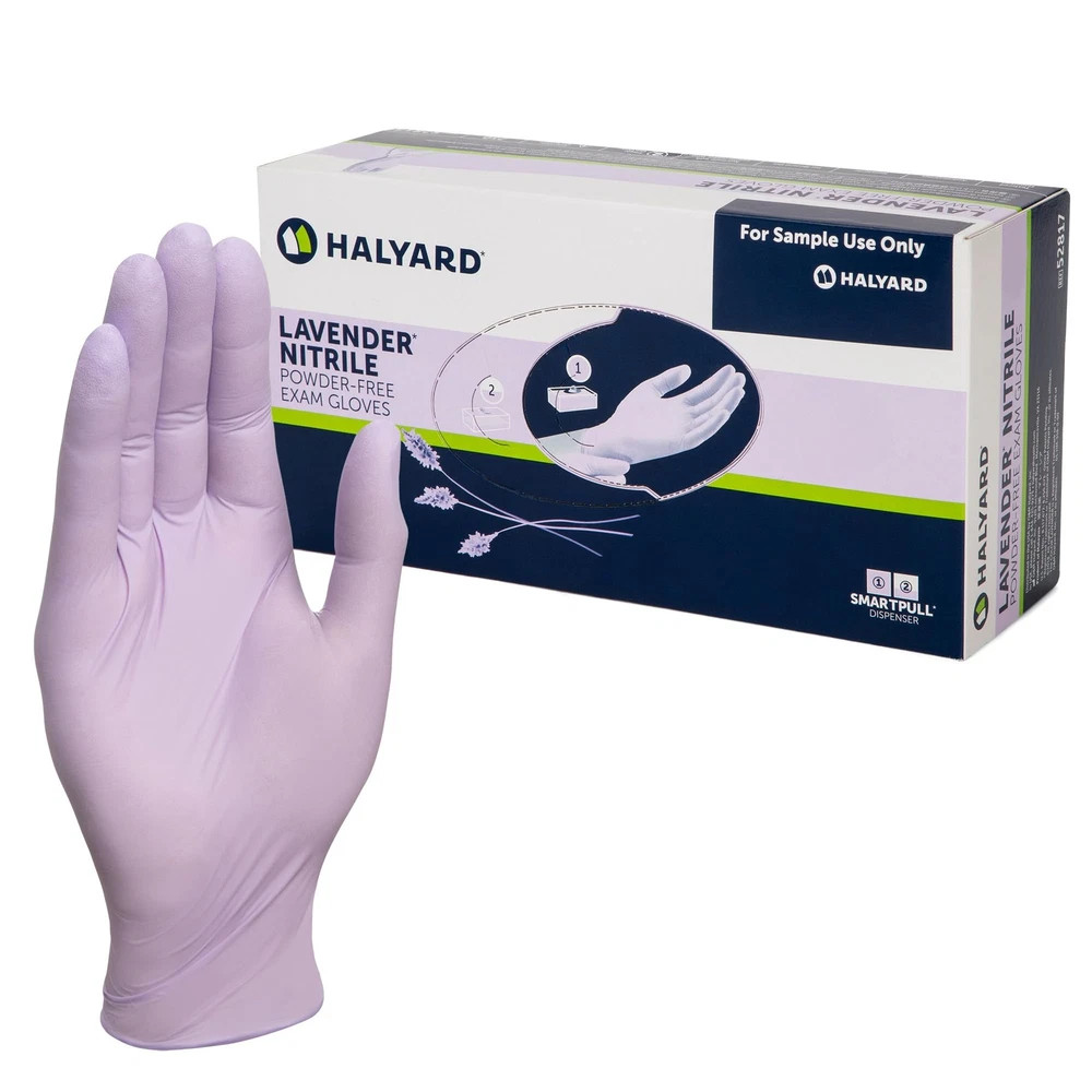 X Large Pack of 230 Lavender Protective Gloves Low Dermatitis Latex Free