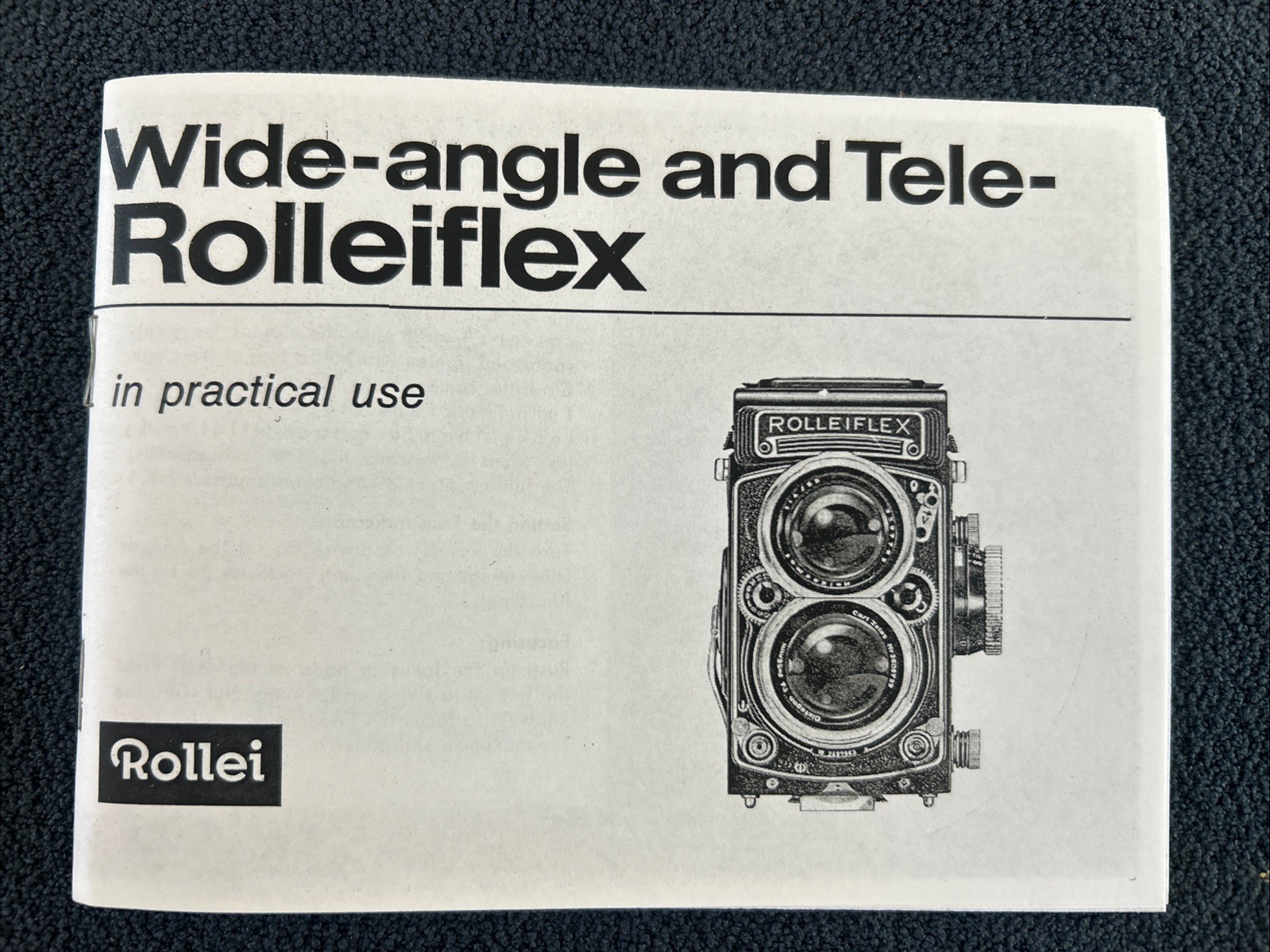 Wide Angle and Tele- Rolleiflex in practical use Rollei Mint Copy