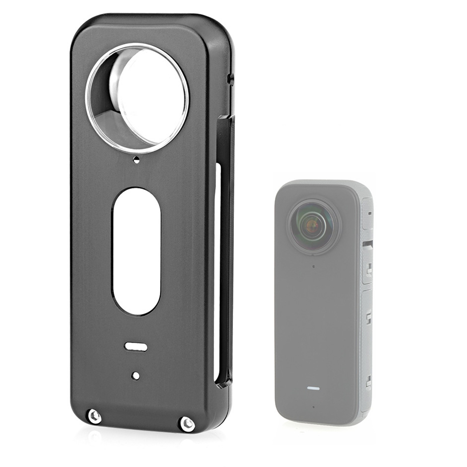 Aluminum Anti-Drop Protective Metal Cage Case With Lens For Insta360 X3 Camera