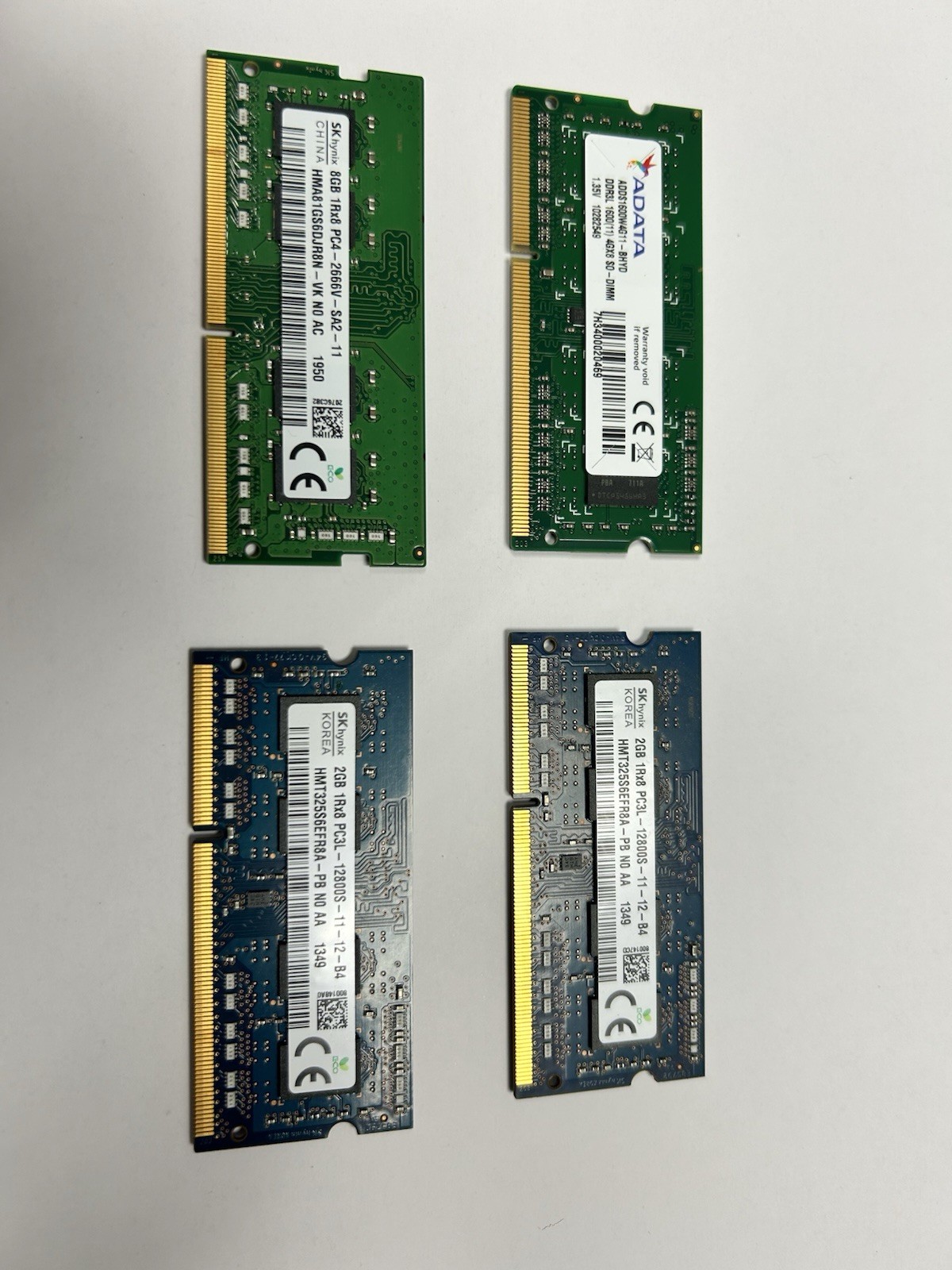 Lot Of Laptop Ram Cards