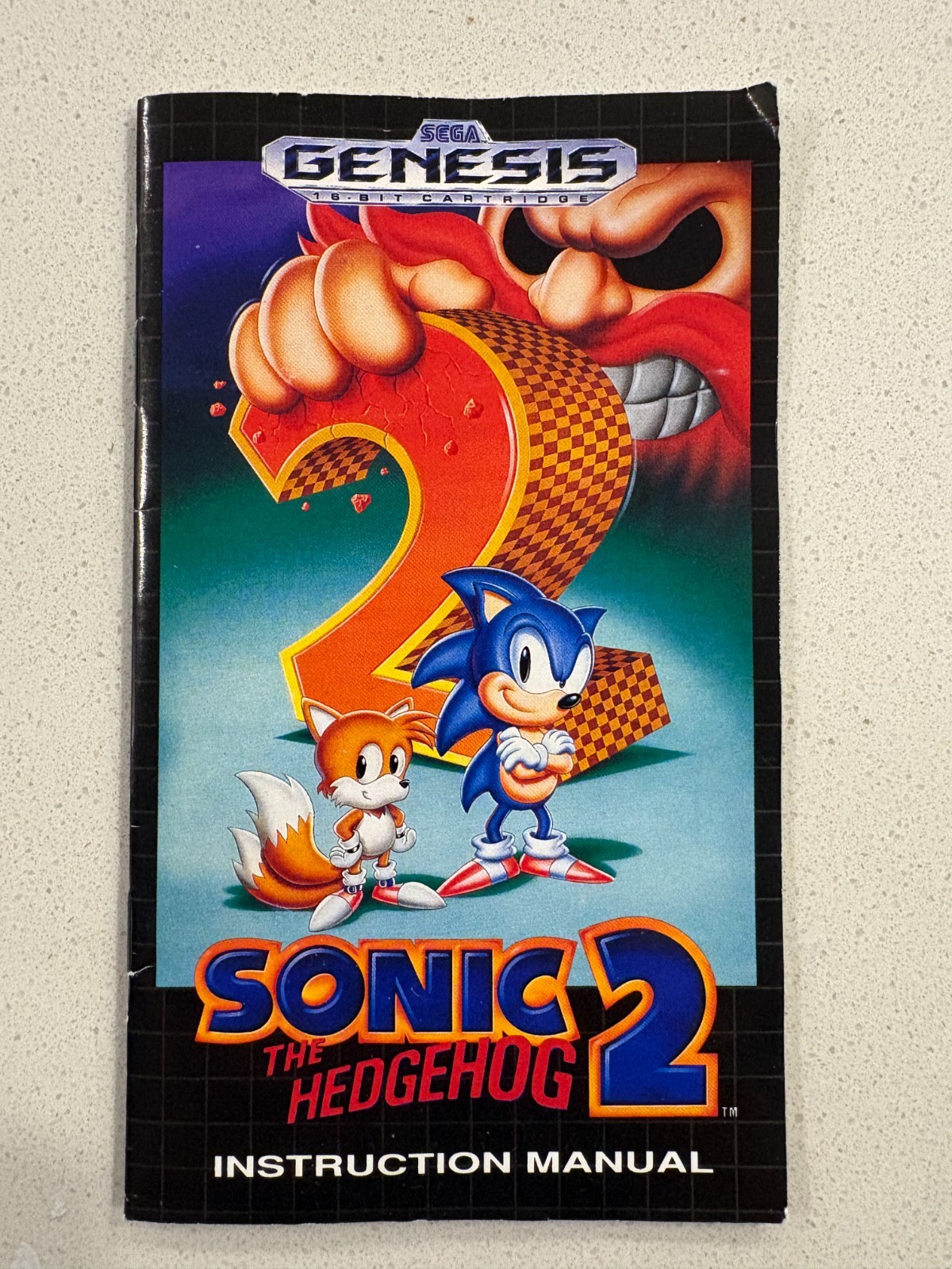 SONIC THE HEDGEHOG 2 - SEGA GENESIS - INSTRUCTION MANUAL AUTHENTIC