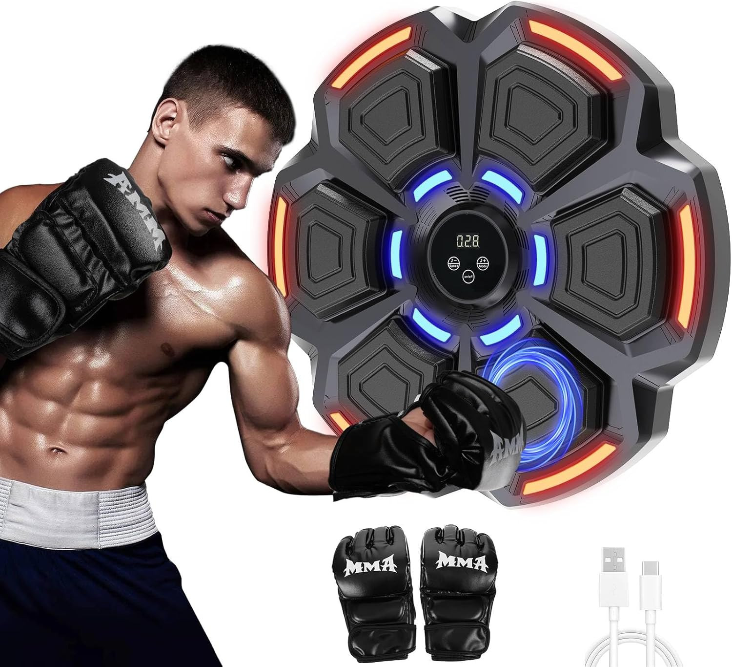Music Boxing Punching Machine for Adults - 9 Modes & 9 Speeds, Bluetooth Music P