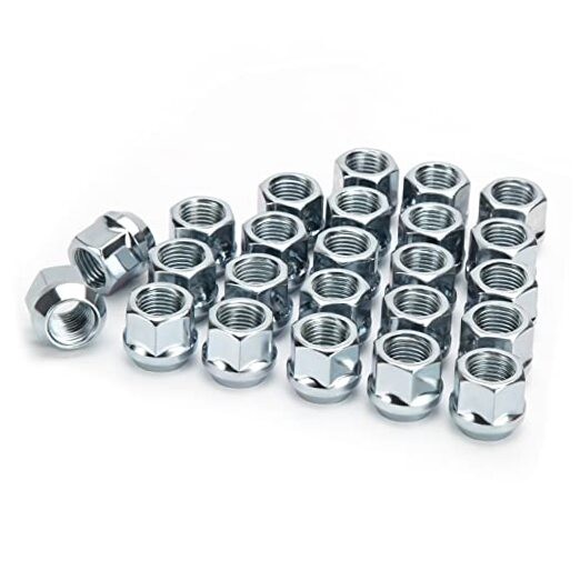 KSP M14X1.5 Open End Acorn Bulge Wheel Lug Nuts, Zinc M14X1.5-Hex 19mm Chrome