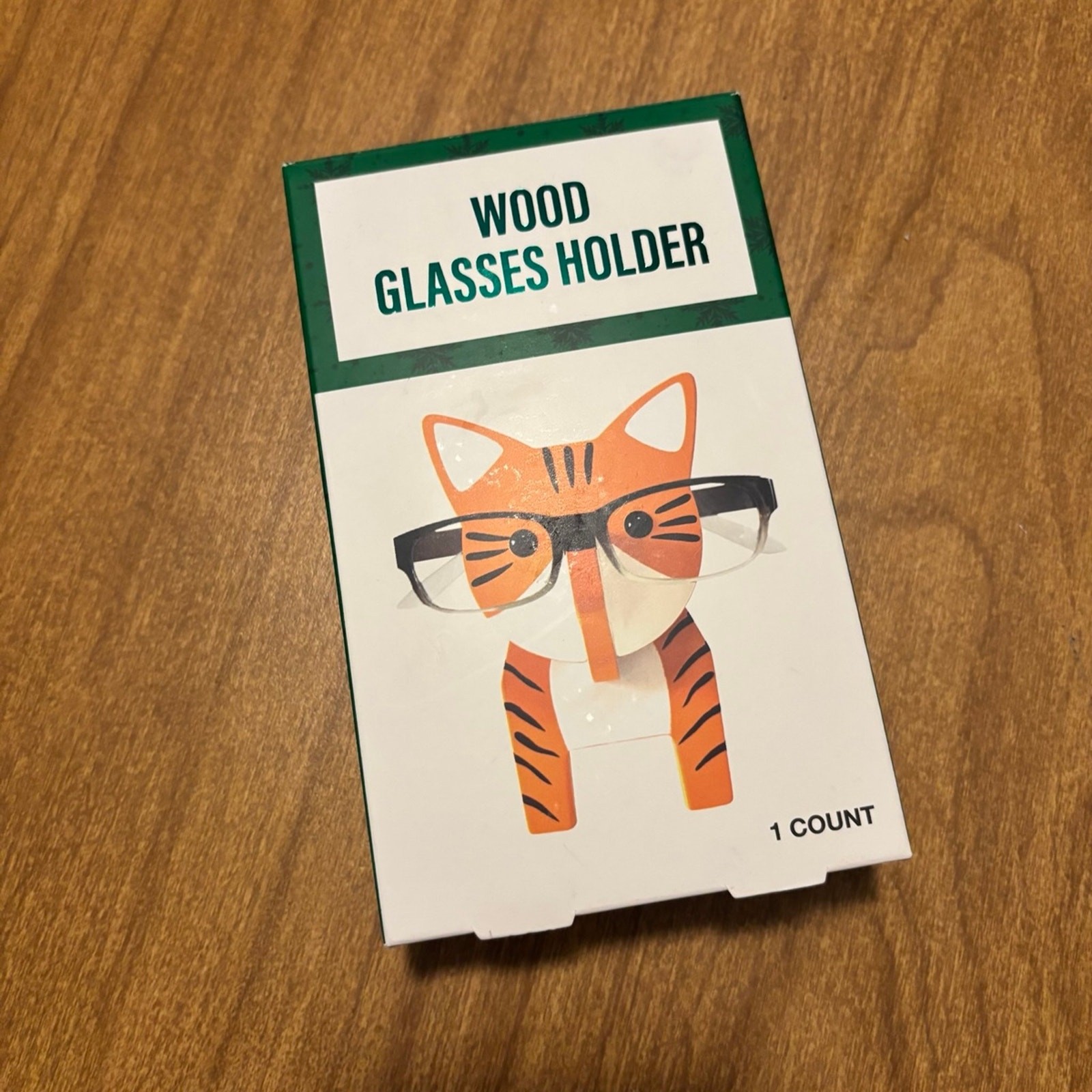 Cat Themed Wood Glasses Holder