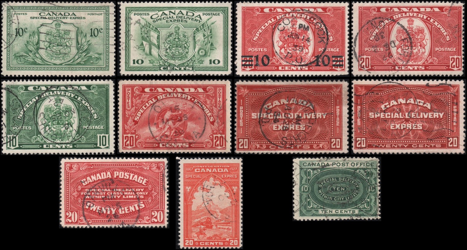 Canada #E1-E11 set Used