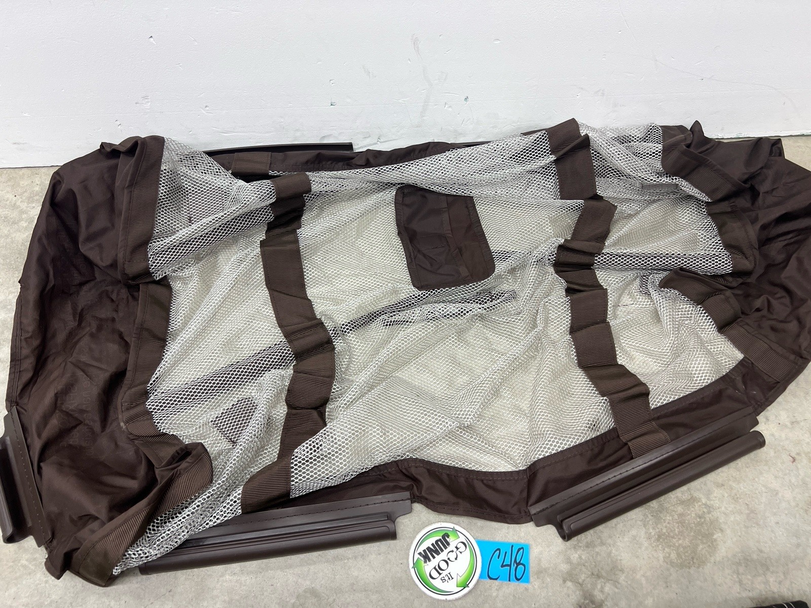 Graco Pack N Play Playpen Clip On Mesh Bassinet Insert & Poles Only~Brown