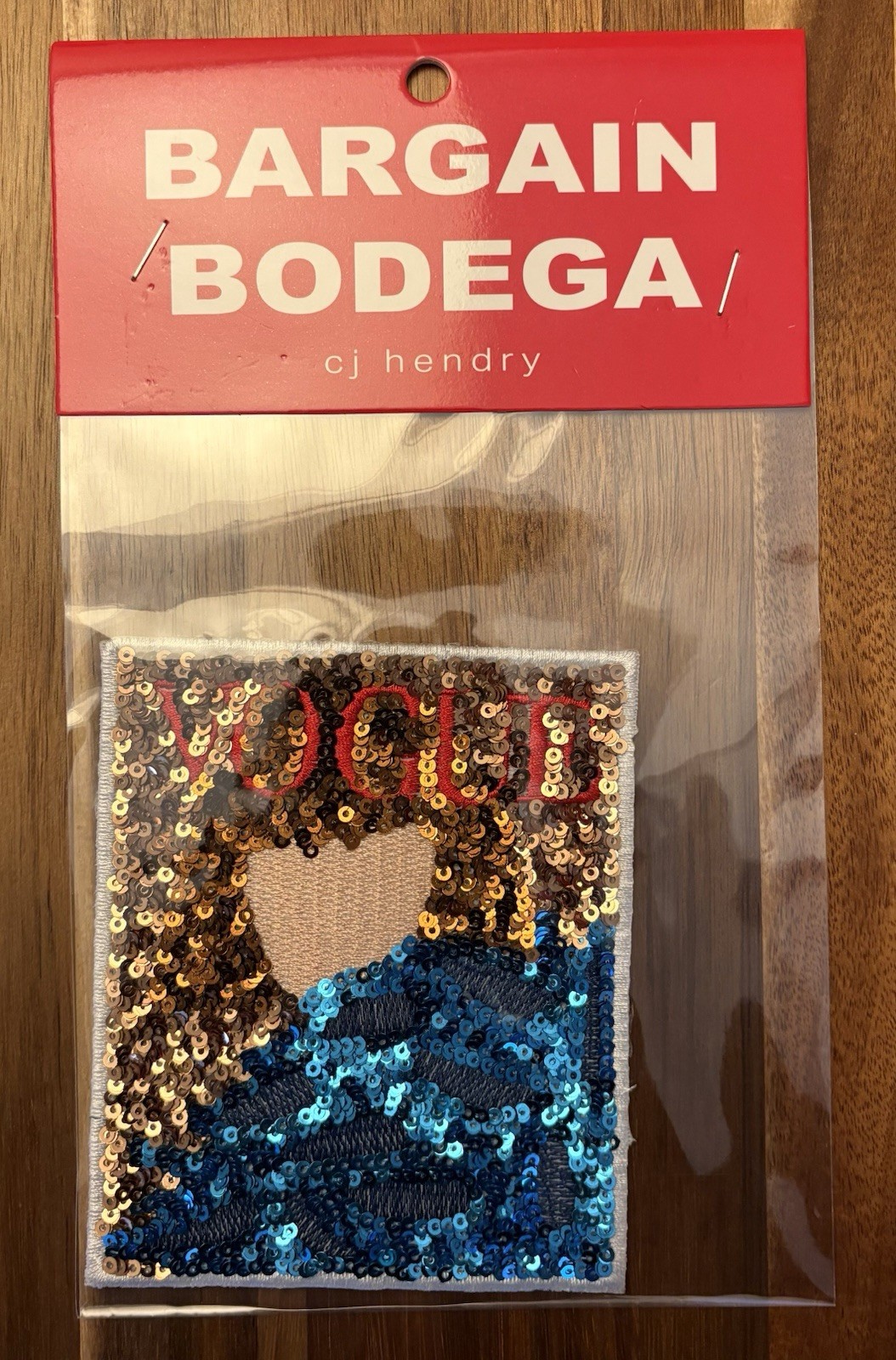 SEALED BRAND NEW Cj Hendry Bargain Bodega LMTD Edition Sequin Patch VOGUE  MAG 