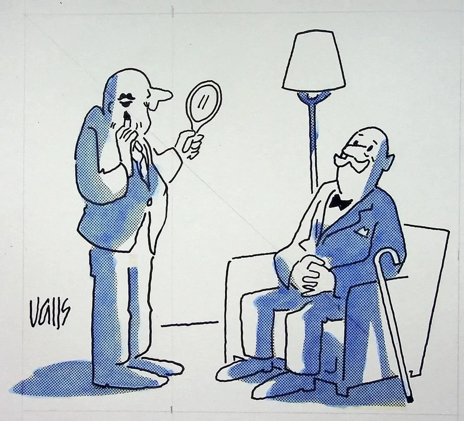 [HUMOUR - PRESSE] Guy VALLS Succès Baiser de Printemps, DESSIN Original signé