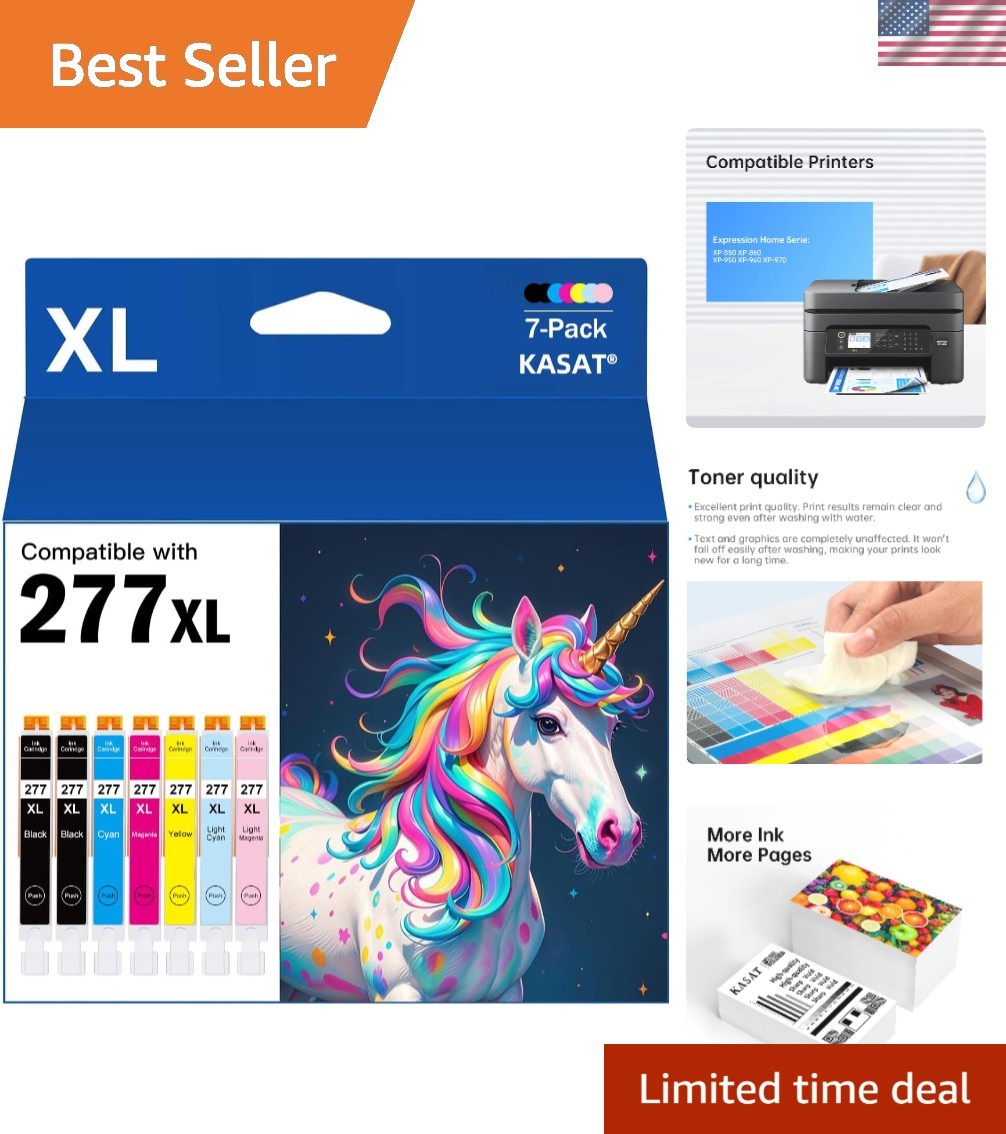 High-Yield 277 Ink Cartridges Combo Pack for XP-960/XP-970 Printers, 7-Count