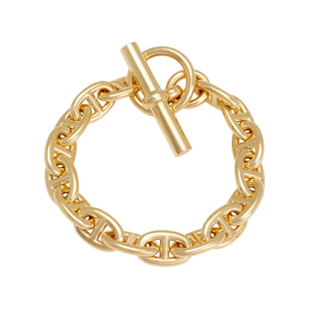 Hermes Sheine Dunkle PM 16 Frames K18 Yellow Gold Bracelet Used YUKI-0