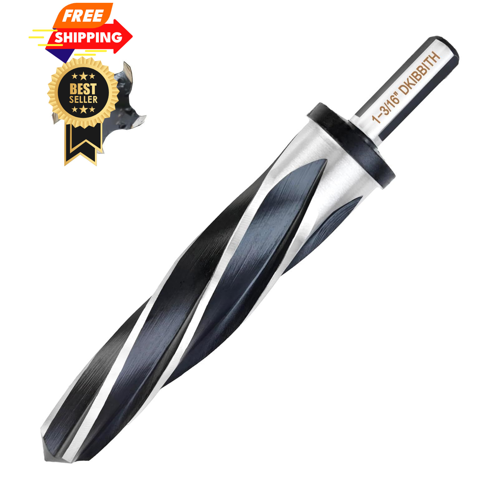 DKIBBITH 1-3/16" Bridge Construction Reamer Drill Bit, M2 HSS Taper 