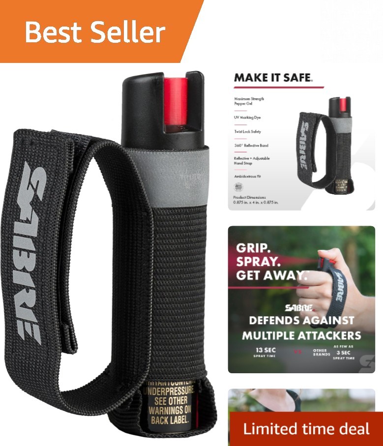 Essential Runner Pepper Gel - Adjustable Reflective Strap, 4X Longer Spray Time