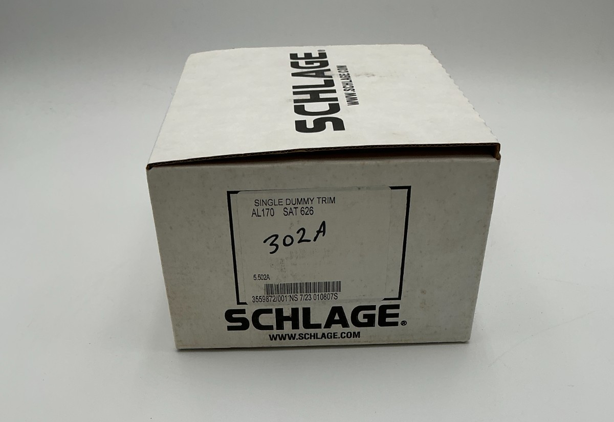 New Schlage AL170 SAT 626 Single Dummy Trim