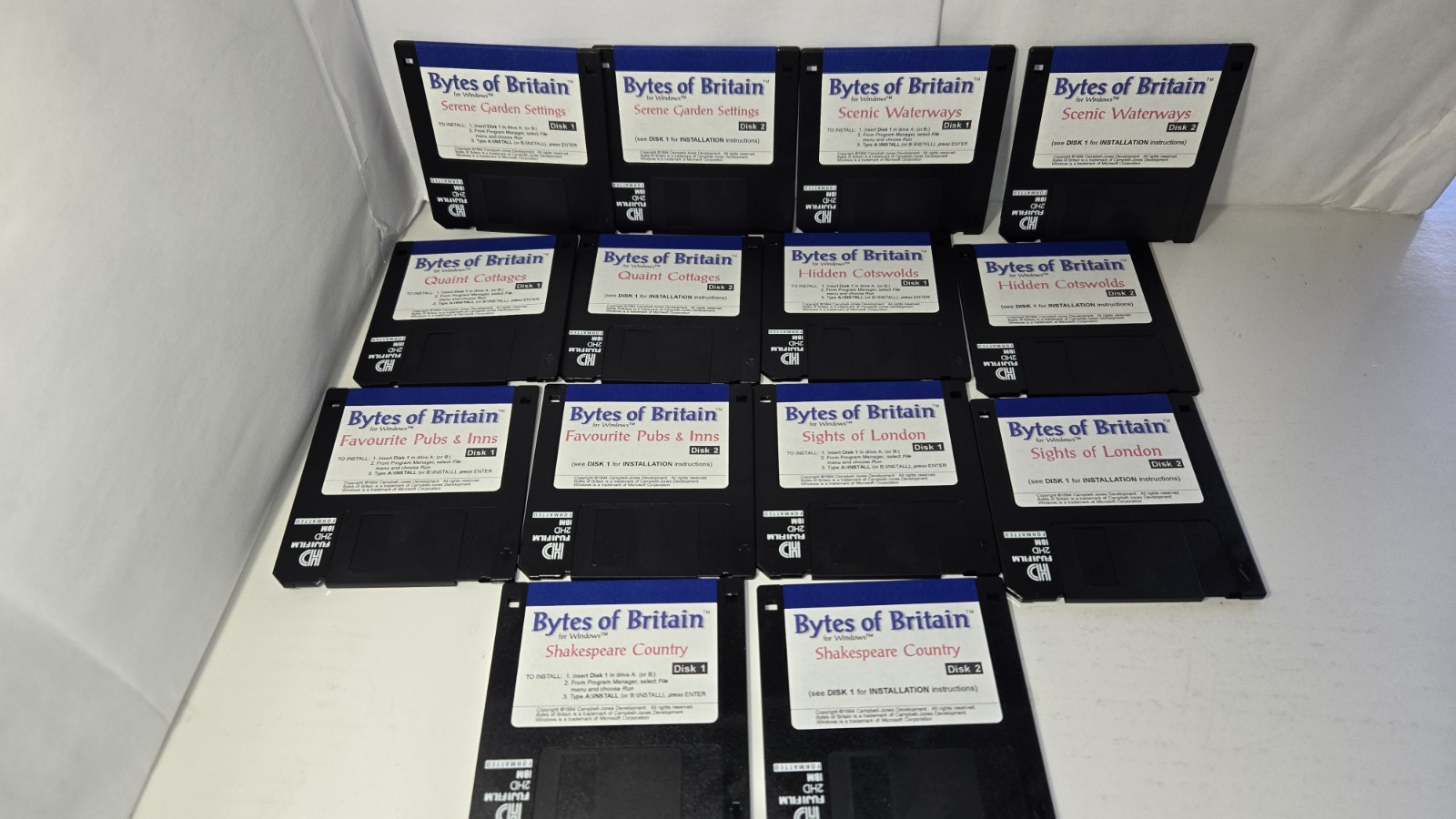 Bytes Of Britain For Windows 1994 3.5" Floppy Disk ~Assorted ~ Campbell Jones 