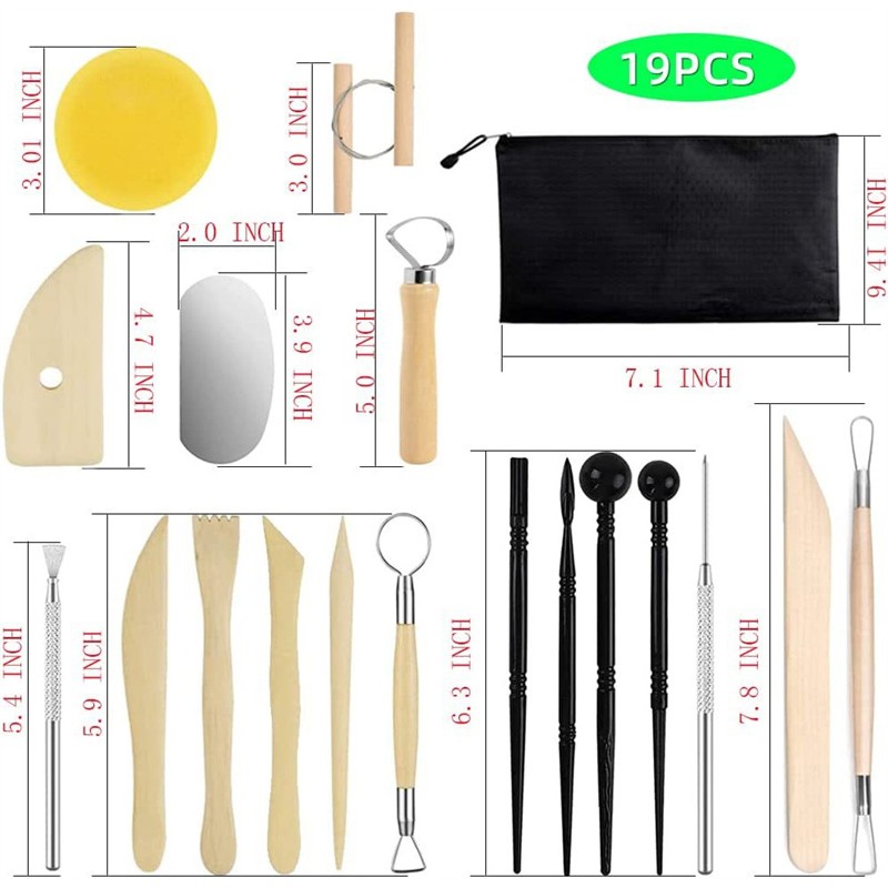 Art Clay Modeling Sculpting Tools Kit Set DIY Pottery Ceramics Carving Supplies