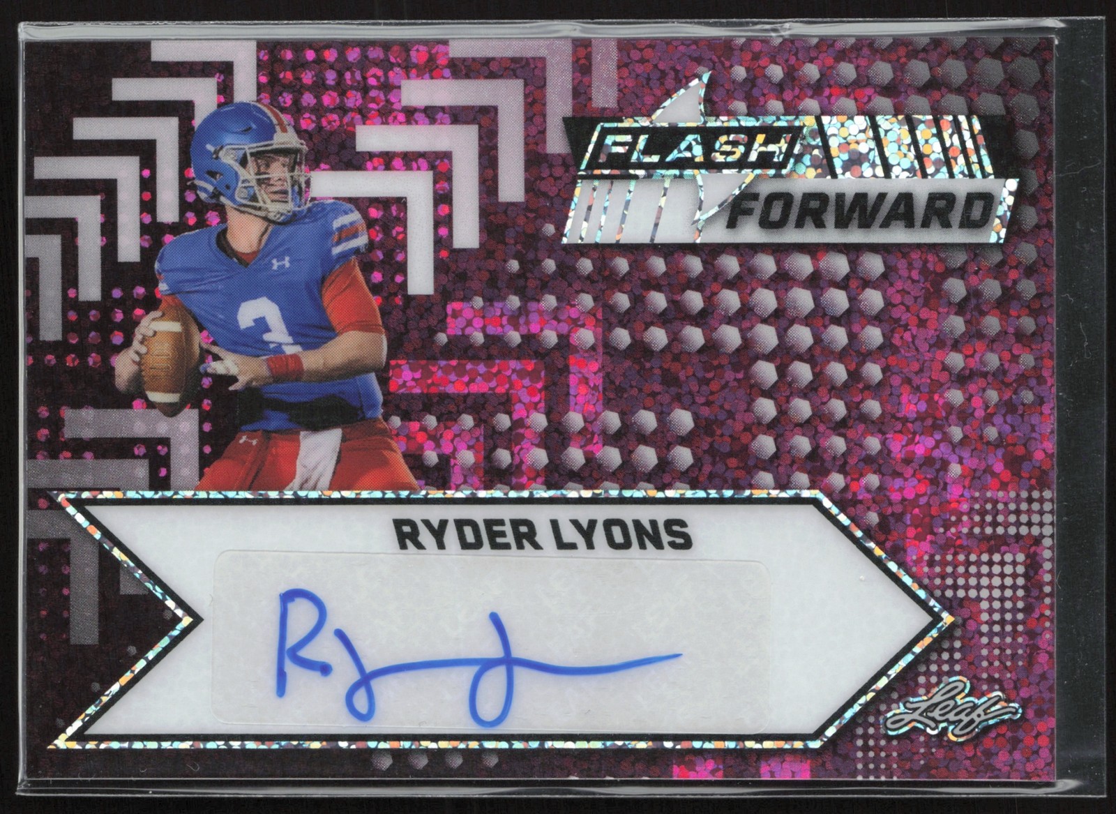2024 Leaf Eclectic Ryder Lyons Flash Forward Sparkles Pink /7 #FF-RL1 Auto
