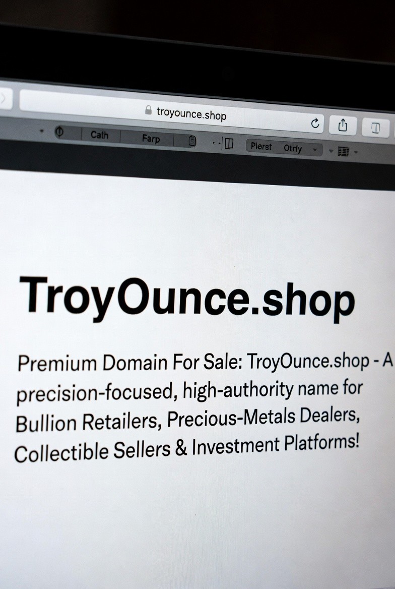 TroyOunce.shop  Premium Domain | Troy Ounce, Bullion, Precious Metals, Investing