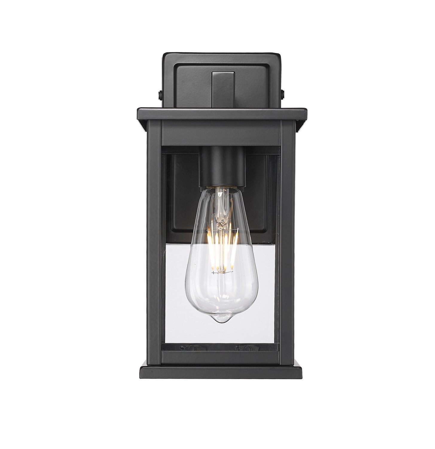Powder Coated Black One Light Outdoor Wall Sconce from the Bowton II Collection