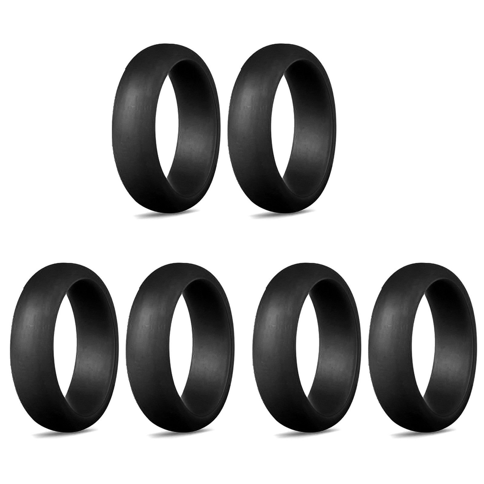6pcs 5.7mm Popular for Men Women Silicone Cool Rings Silicone Wedding 2185