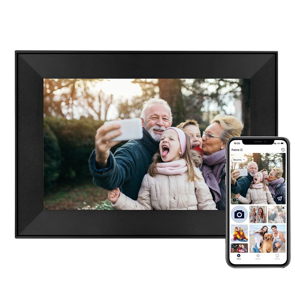 8-Inch Digital Smart Picture Frame with WiFi, HD IPS Screen, 16GB Storage US