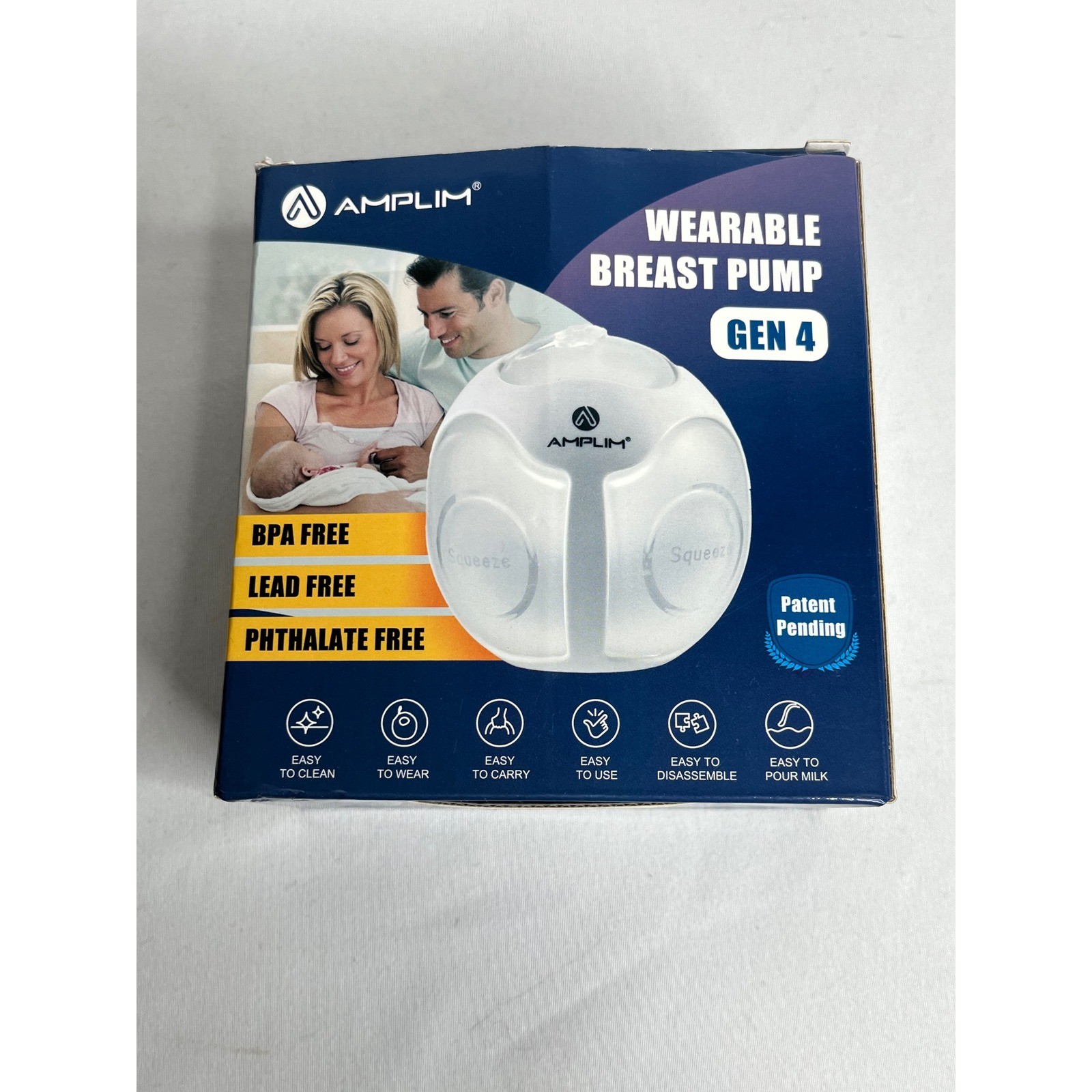 2 - Amplim Wearable Breast Pump Gen 4 BPA Free Lead Free Phthalate Free