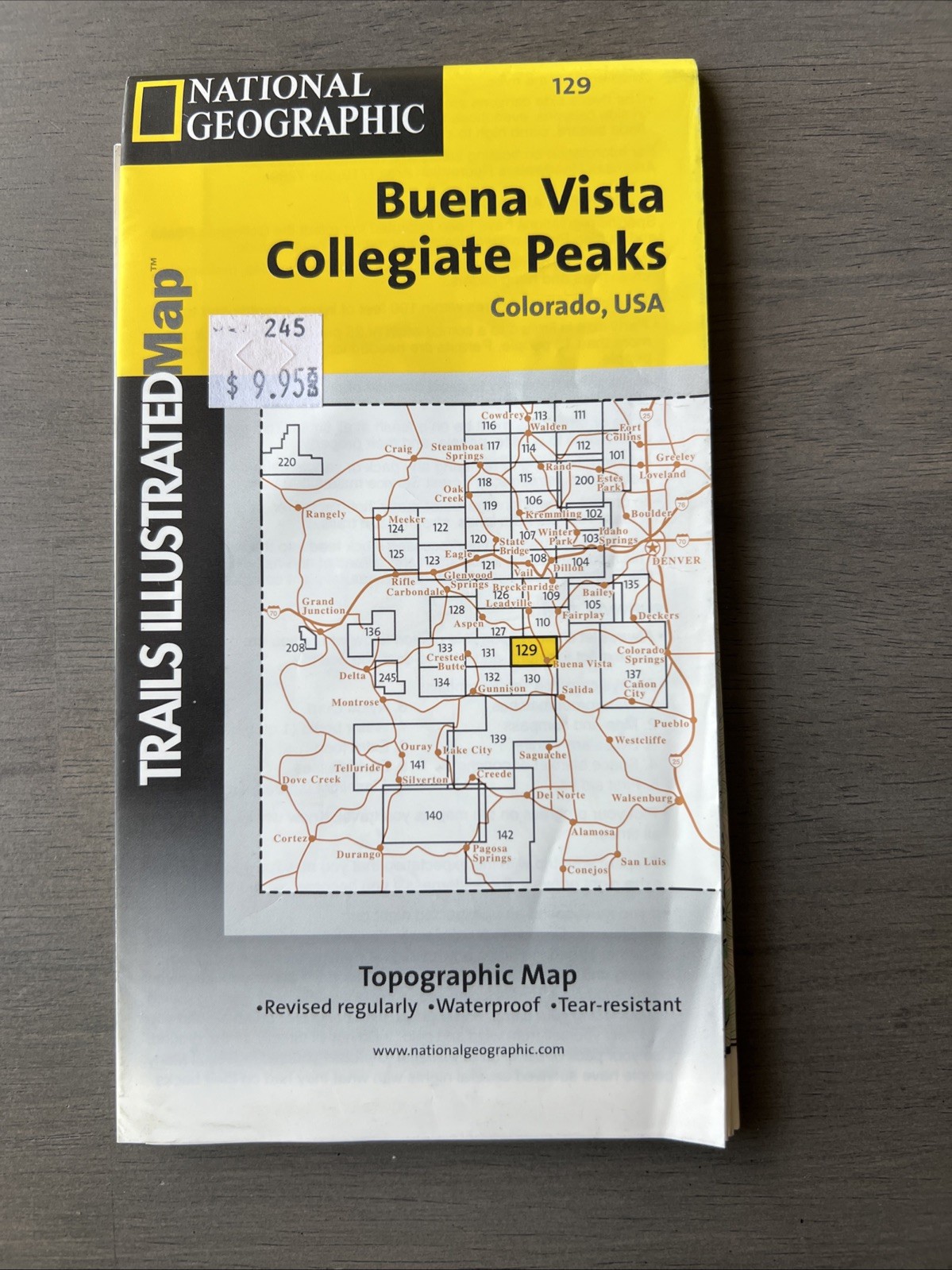 National Geographic Trails Illustrated CO Buena vista Collegiate Peaks Map #129