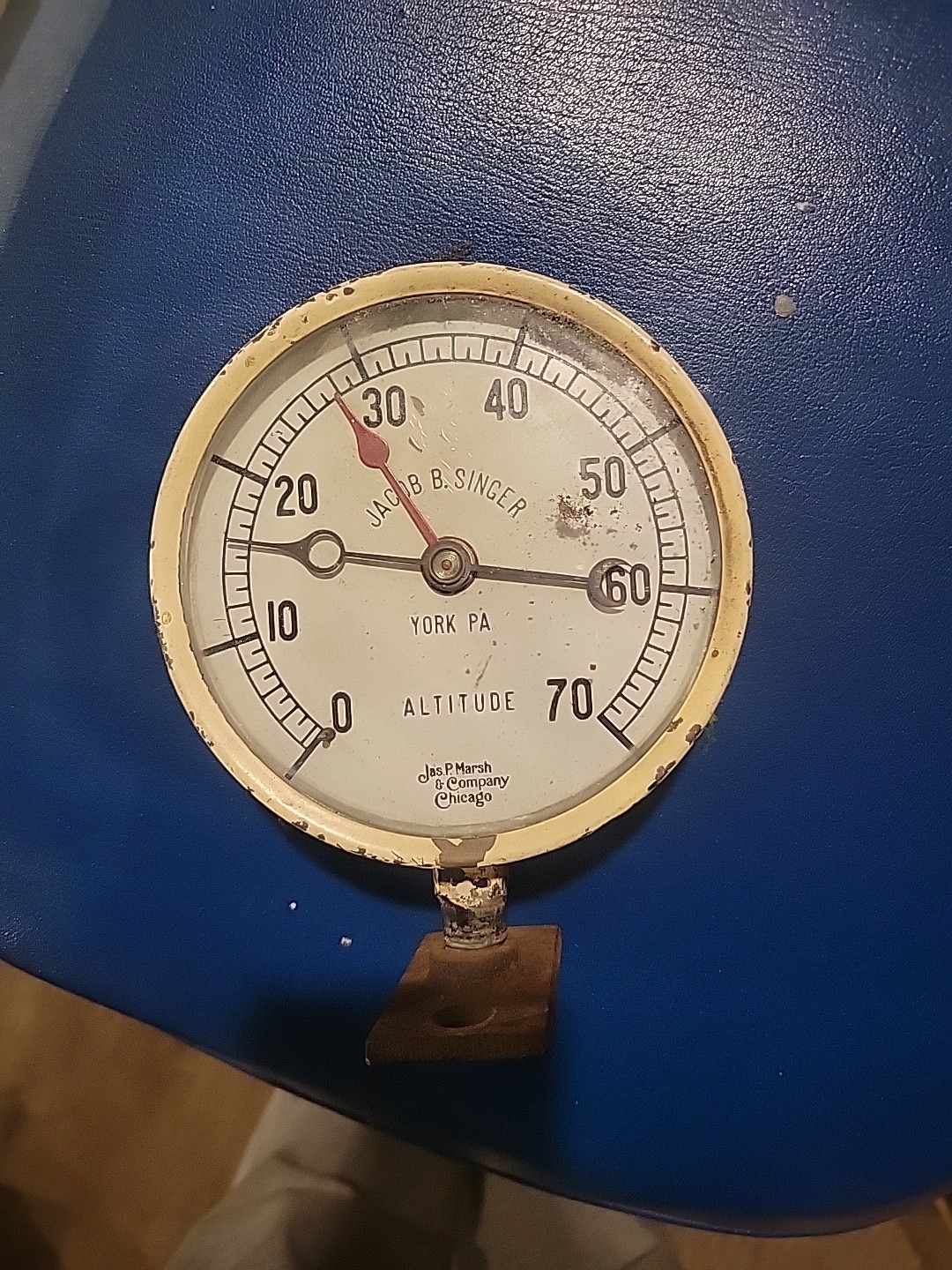 Jas P. March & Co Altitude Gauge  0-70