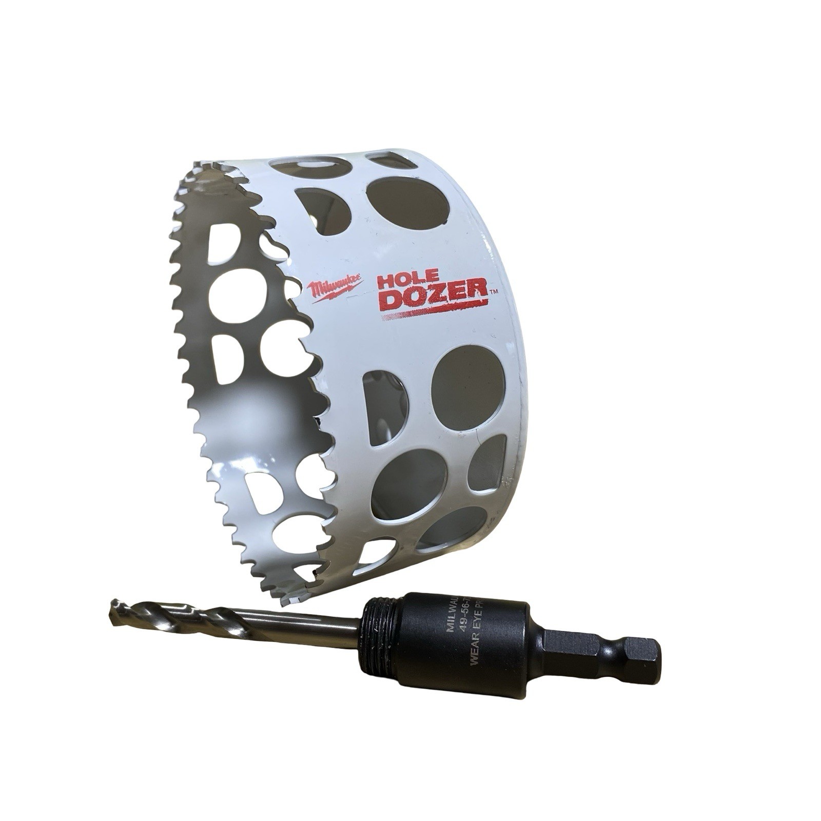 Milwaukee 4 in. Hole Dozer Bi-Metal Hole Saw with 3/8 in. Arbor and Pilot Bit