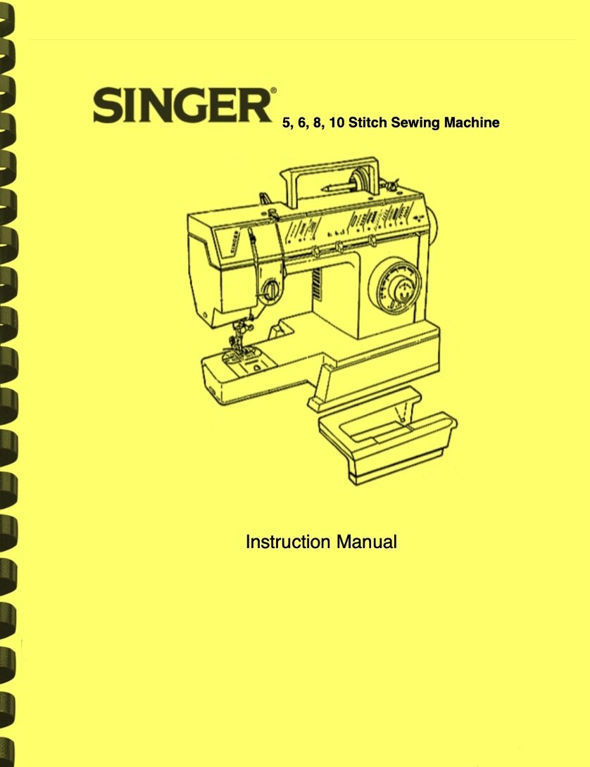 Singer 5808 5810 6620 8220 Sewing Machine OWNER'S INSTRUCTION MANUAL