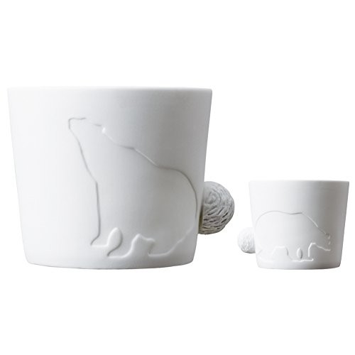 KINTO MUGTAIL Bear Mug Cup 280ml Porcelain Matte White Animal Tail Design 22773