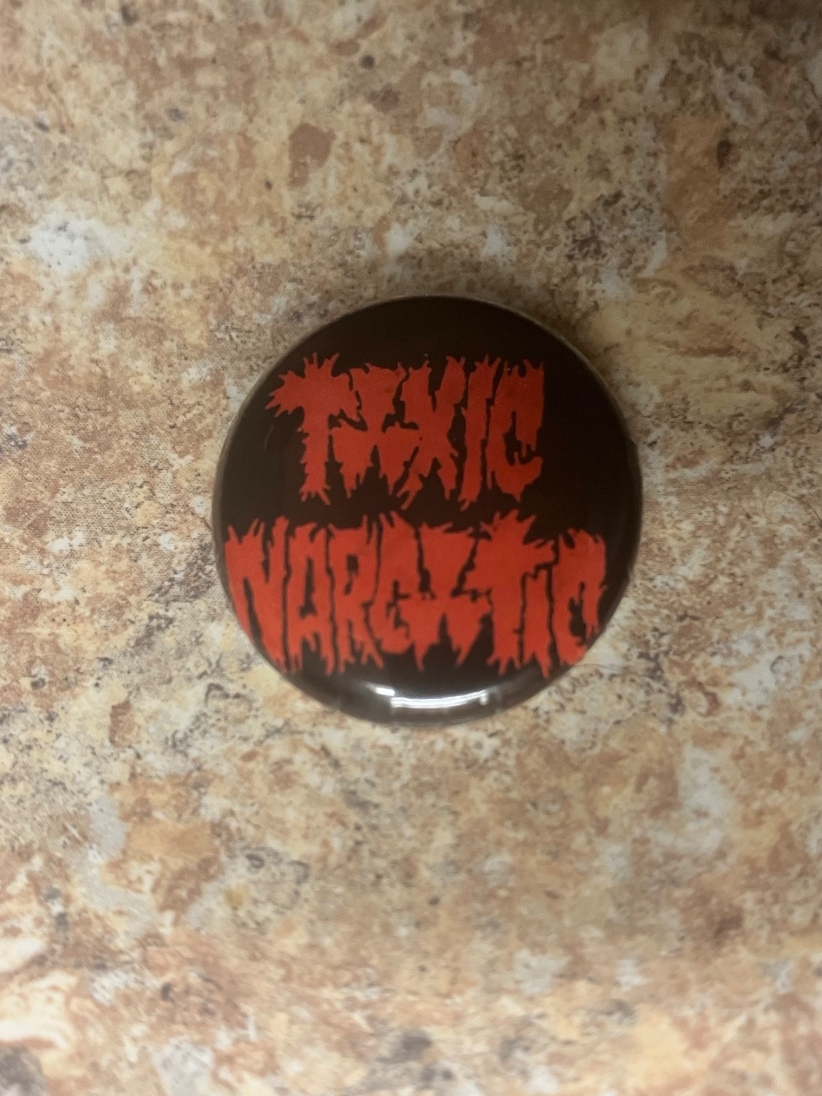 Vintage Toxic Narcotic Boston crust punk 1997 tour button pin EXTREMELY RARE!!!