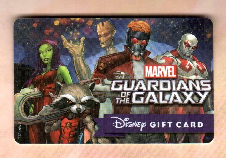 DISNEY Guardians of the Galaxy, MARVEL ( 2023 ) Gift Card ( $0 ) V1