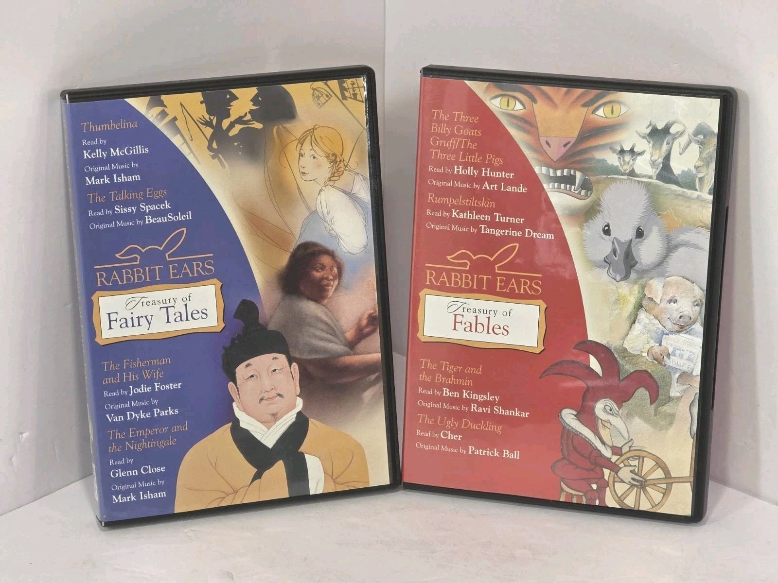 RABBIT EARS Treasury of Fairy Tales 2 CD SET & Treasury of Fables  2 CD Set -