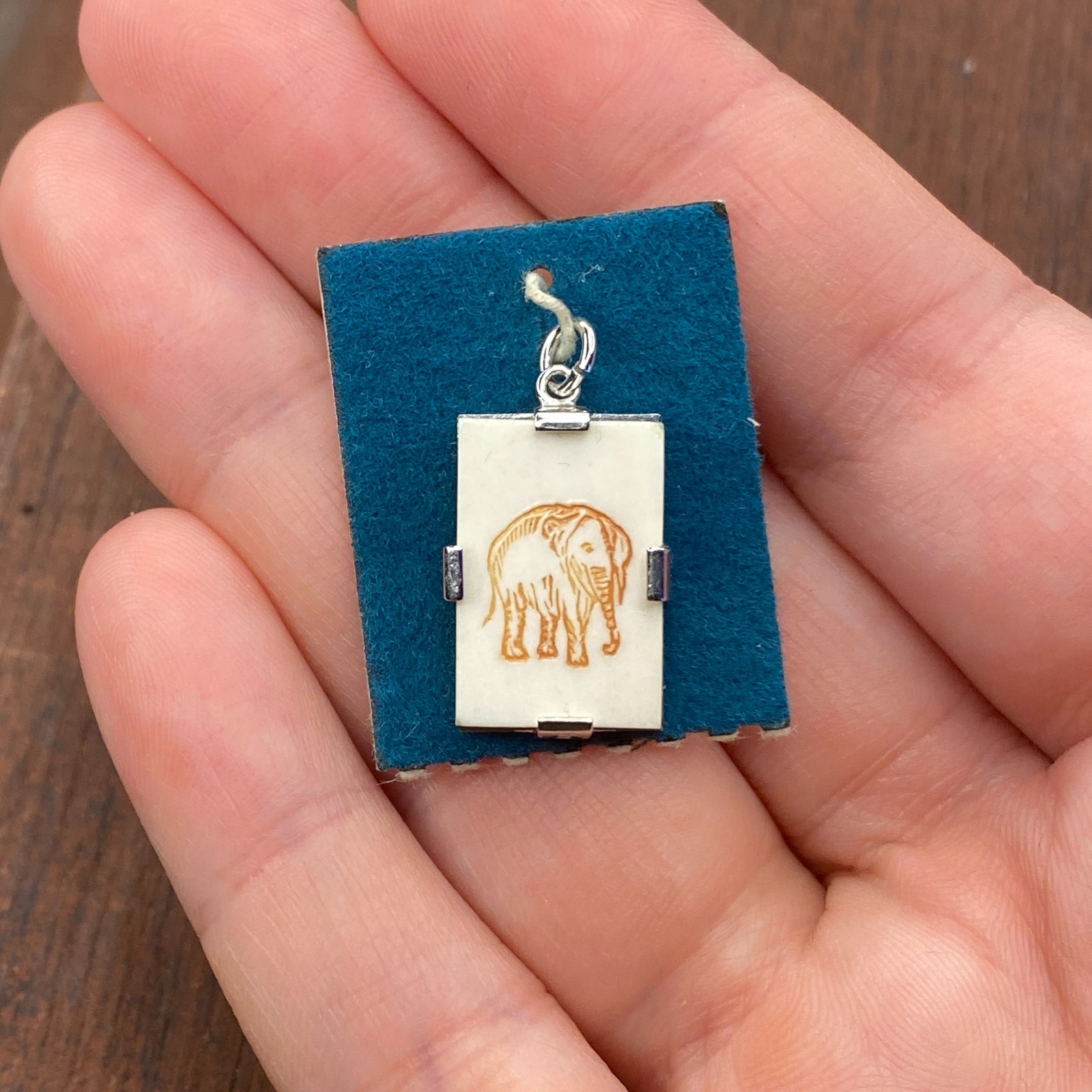 Vintage 925 Sterling Silver Chinese Elephant "Good Luck" Pendant Bracelet Charm