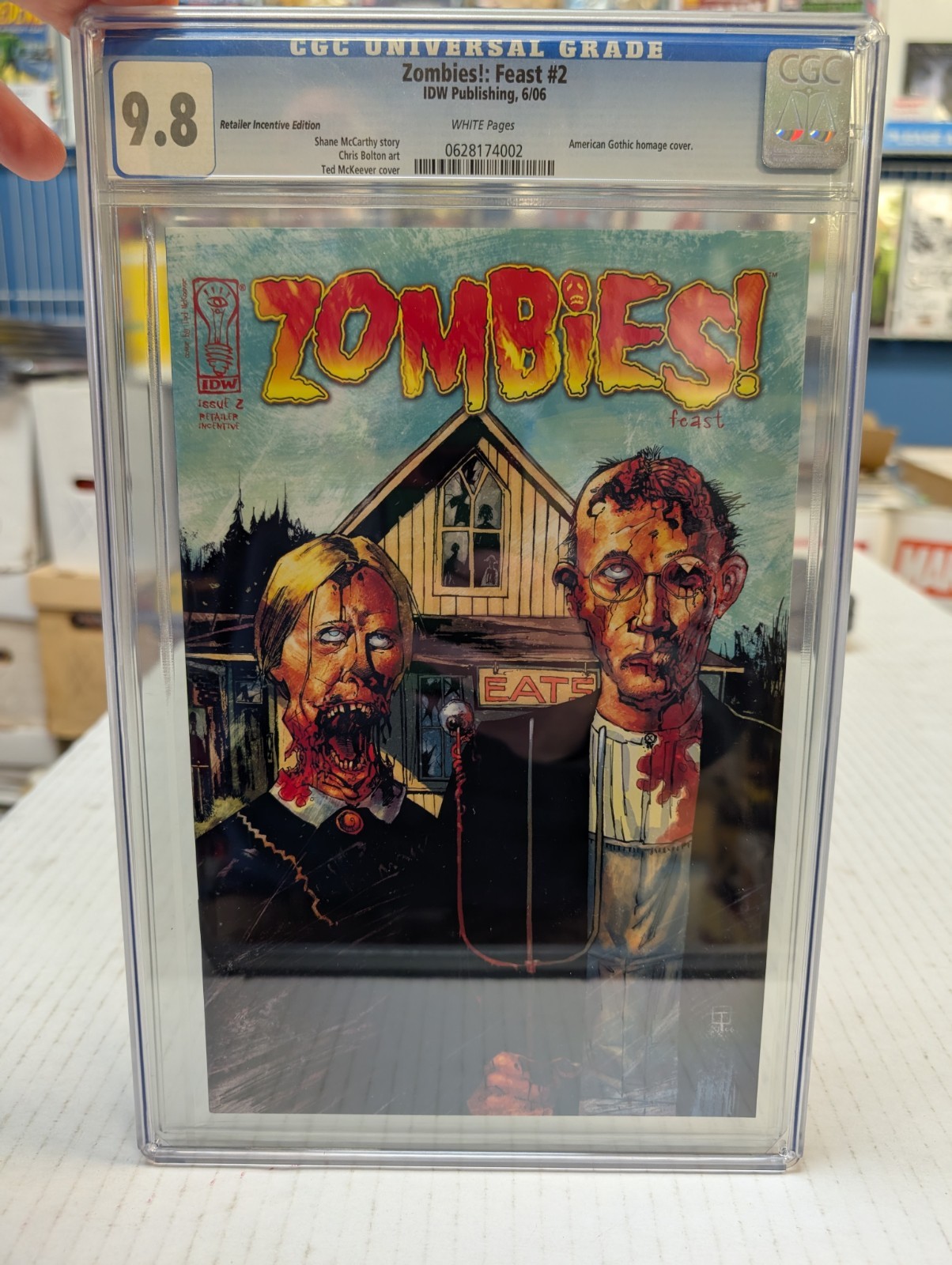 Zombies Feast #2 | CGC 9.8 WP HTF | McKeever Incentive 1:10 Variant | IDW 2006