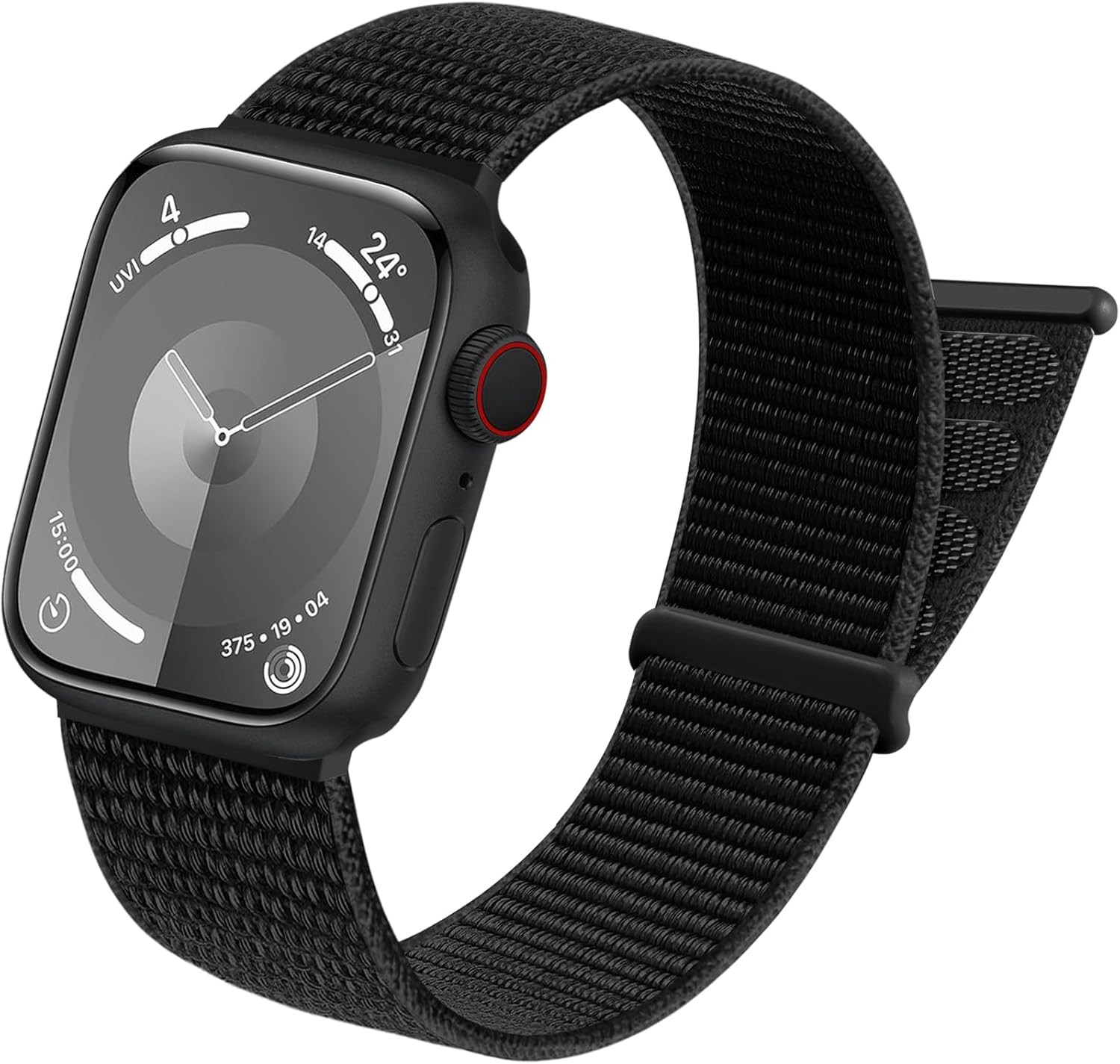 Stretch Adjustable Braided Nylon Strap Compatible with Apple Watch 44mm/45mm