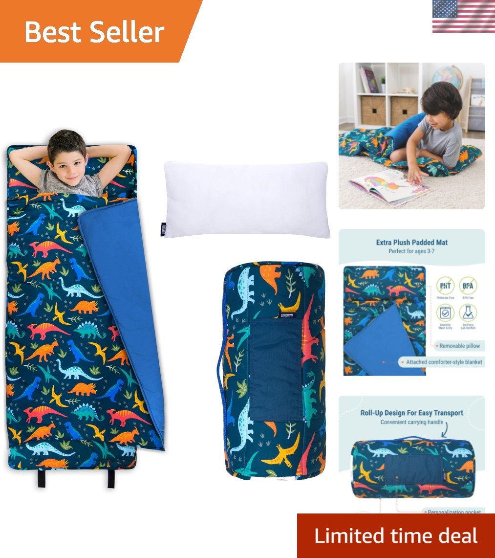 Kids  Nap Mat – Cozy Kids Sleep Mat with Pillow, Ideal for School & Travel - ...