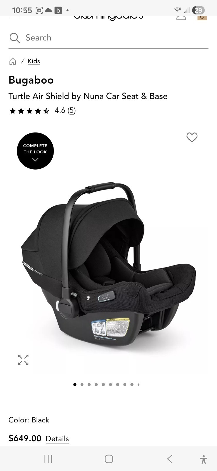NEW NUNA Bugaboo Turtle Air Shield W/base