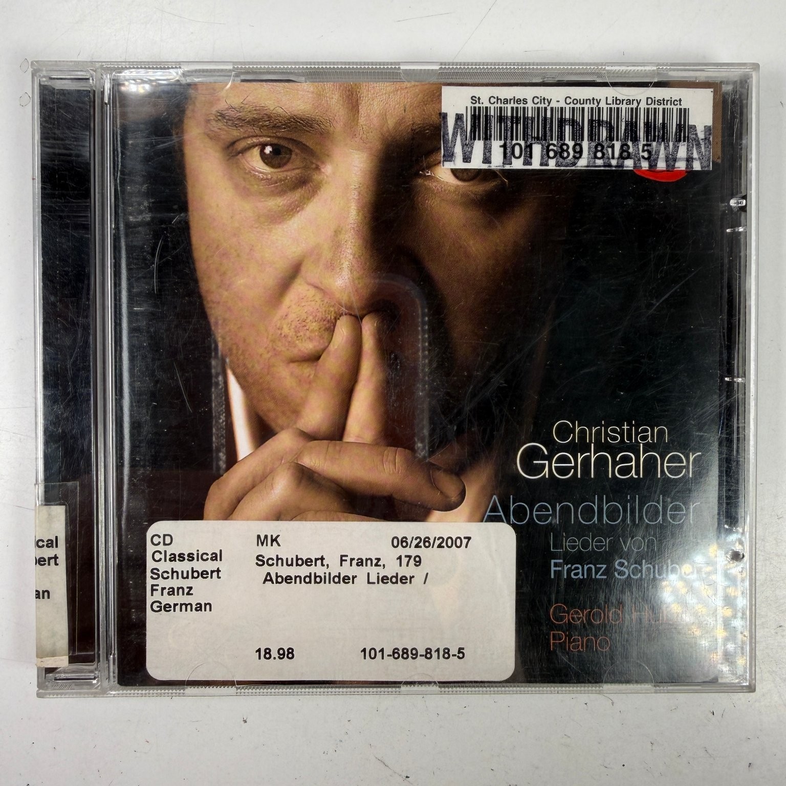 Christian Gerhaher – Abendbilder CD 2005 Schubert Lieder Classical RCA Red Seal