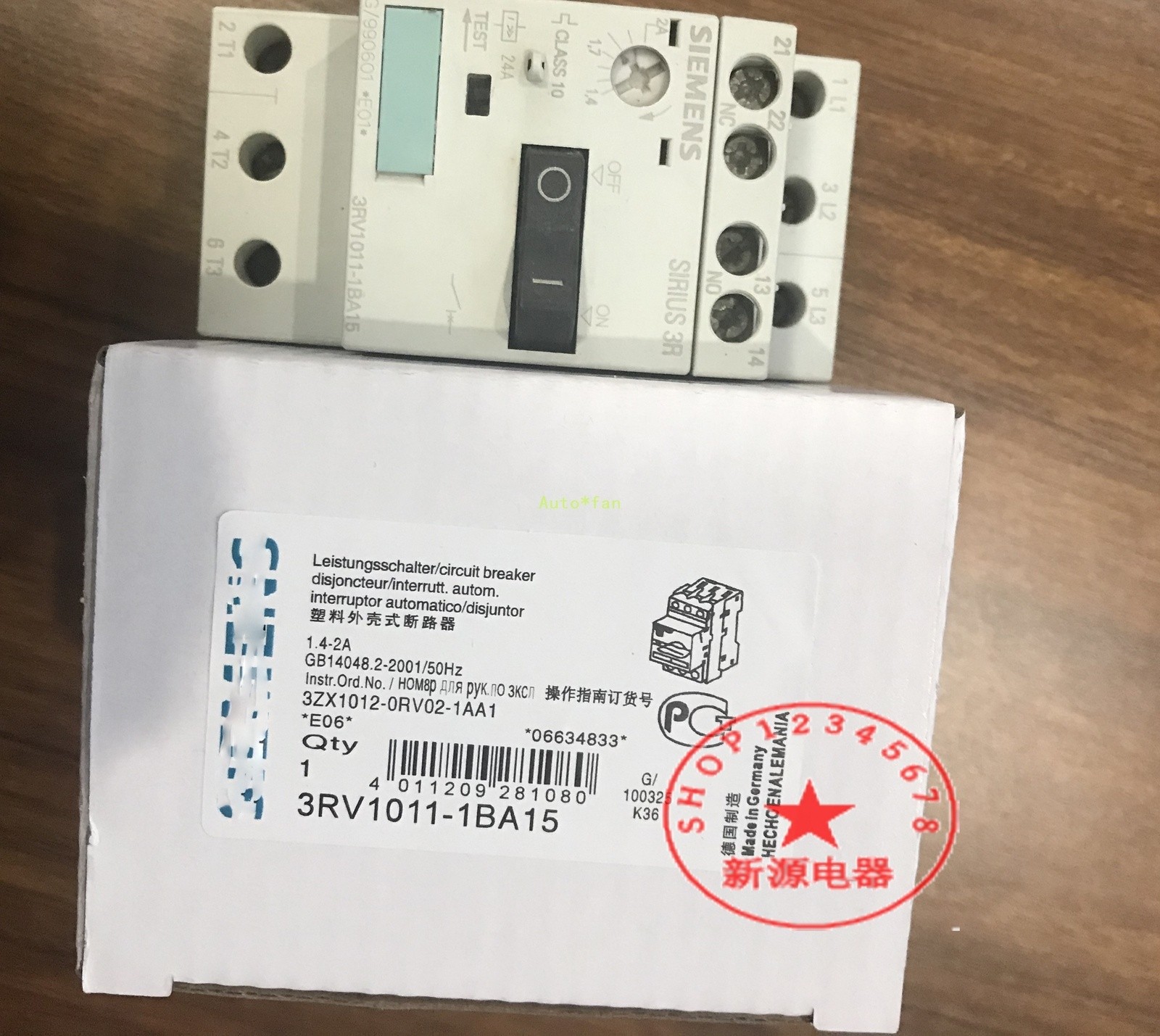 1pcs motor breaker 3RV1011-1BA15 @zx