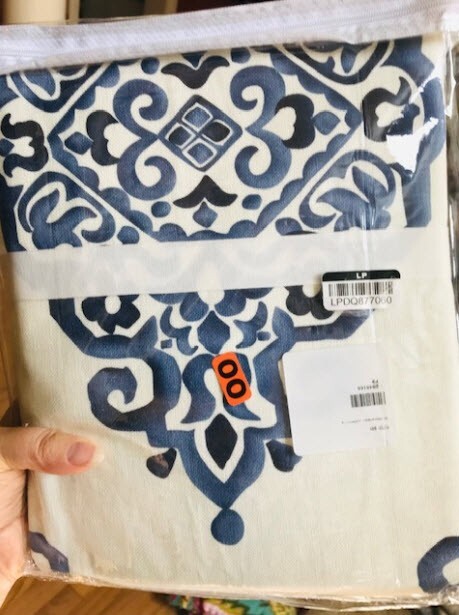 Pottery Barn Asher Medallion Drapes Set 2 Twilight Blue 50x 108 Pair More+🦩