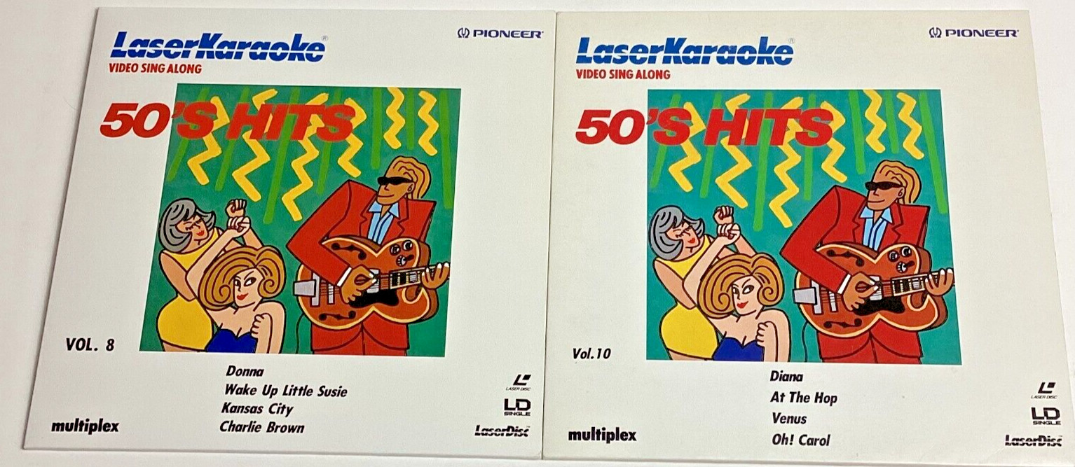 Pioneer LaserKaraoke: 50's Hits Video Sing Along, Vol. 8, & 10, 1988