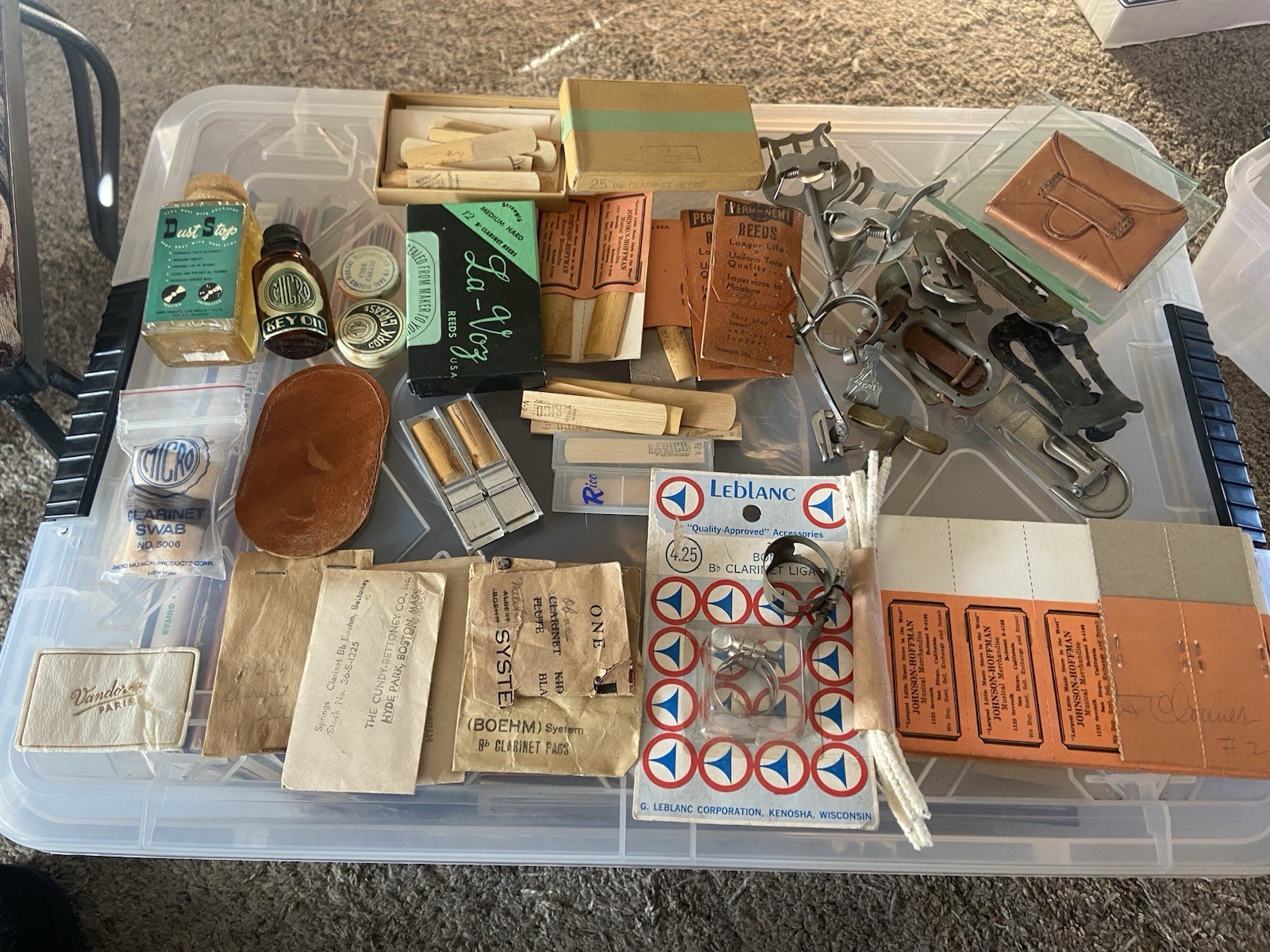 Large Lot Of Vintage Musical Instrument Accessories - Mostly Clarinet