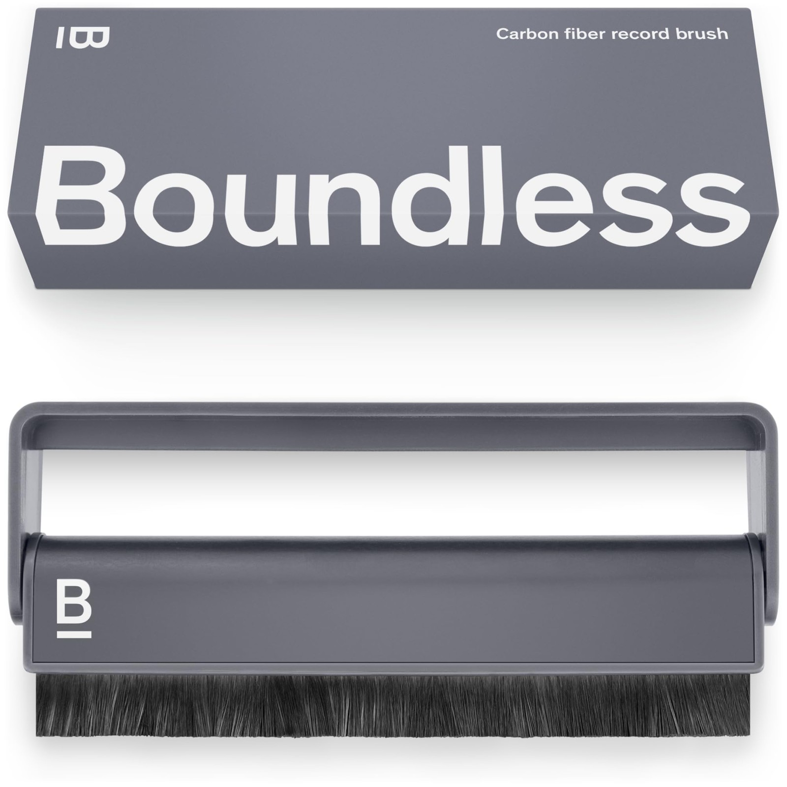 Boundless Audio Record Cleaner Brush 4.45 x 1.30 x 0.67 inches, Midnight Grey 