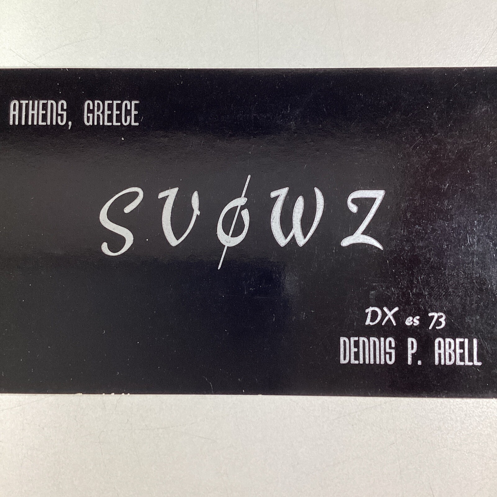 Greece QSL Radio Card 1957 Athens Dennis Abell Pike