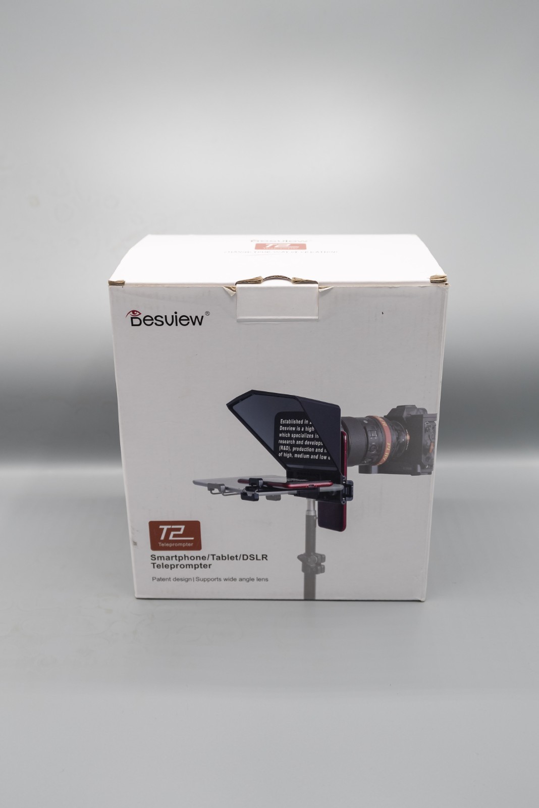 Desview T2 Teleprompter for Smart Phone, Tablet, DSLR Original packaging