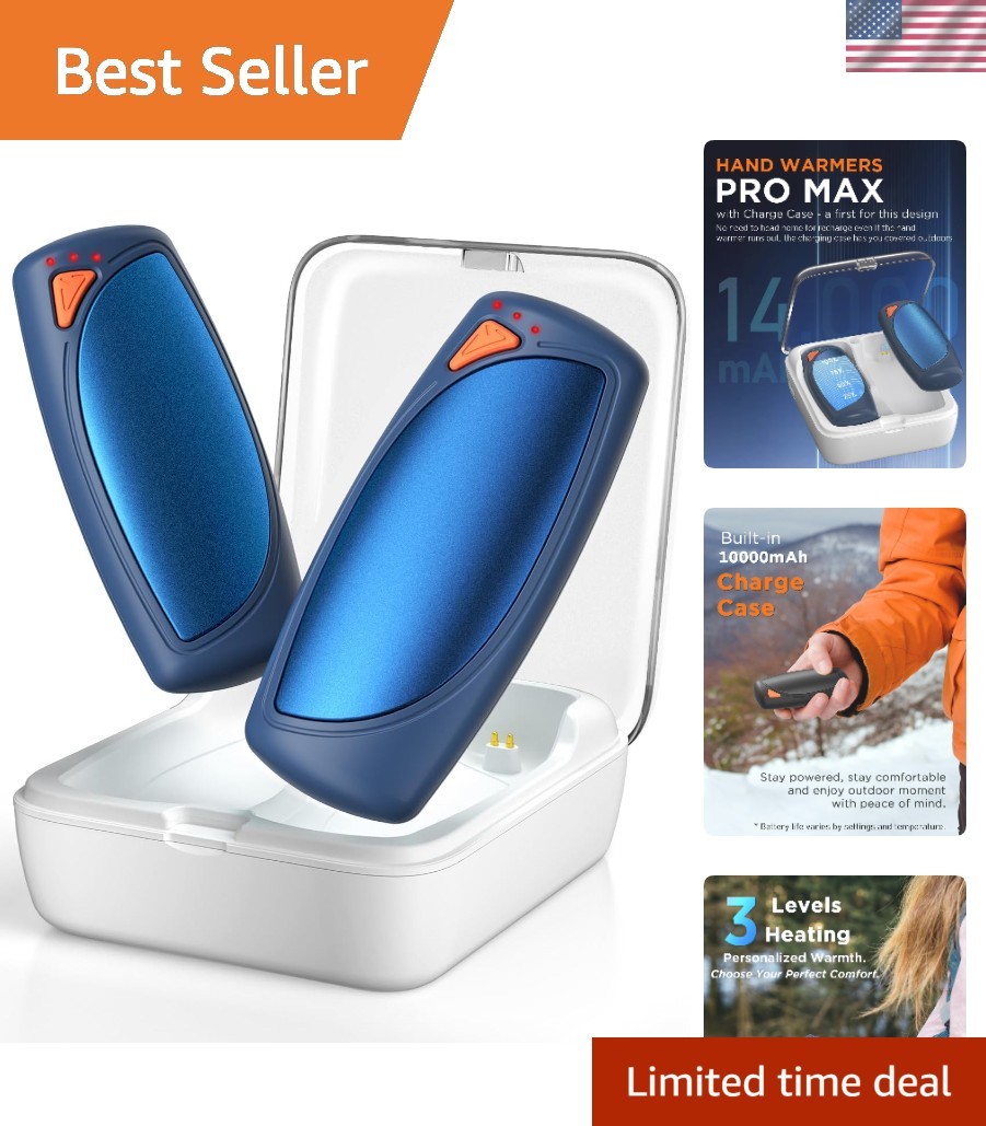 14,000mAh Portable Hand Warmers - Ultra Lightweight, Dual Heating for Outdoors