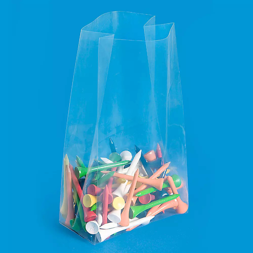 Pack of 1000 4 x 2 x 8" 3 Mil Gusseted Poly Bags